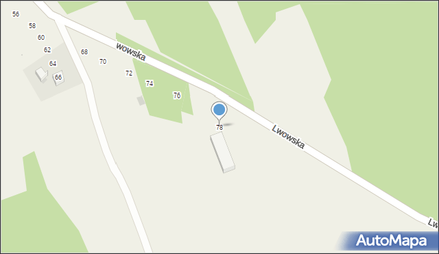 Izdebnik, Lwowska, 78, mapa Izdebnik