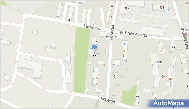 Jelenia Góra, Lwówecka, 11, mapa Jelenia Góra