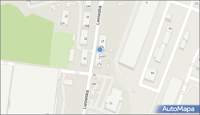 Katowice, Lwowska, 17, mapa Katowic