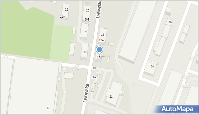 Katowice, Lwowska, 17a, mapa Katowic