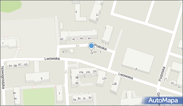 Kołobrzeg, Lwowska, 11, mapa Kołobrzegu