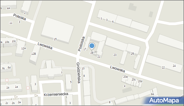 Kołobrzeg, Lwowska, 19, mapa Kołobrzegu