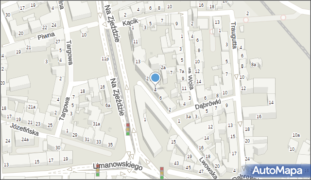 Kraków, Lwowska, 4, mapa Krakowa