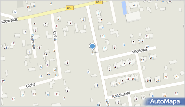 Łaszczów, Lwowska, 4, mapa Łaszczów