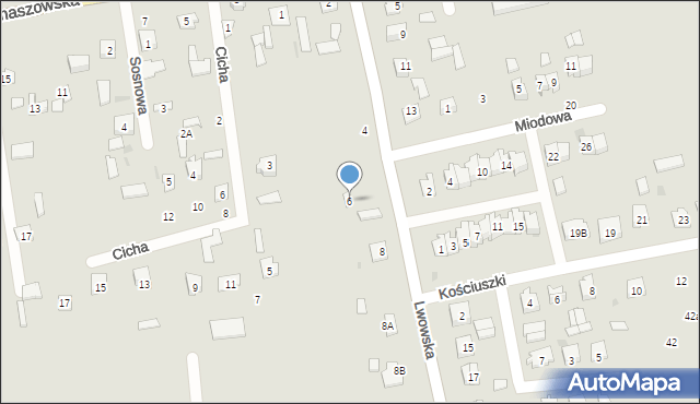 Łaszczów, Lwowska, 6, mapa Łaszczów