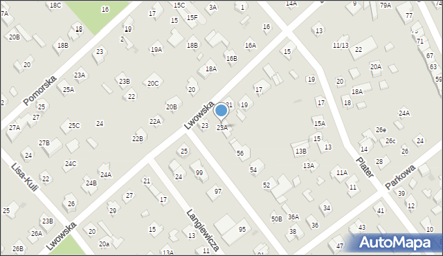 Legionowo, Lwowska, 23A, mapa Legionowo
