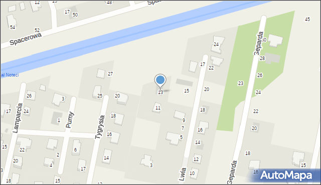 Łochowo, Lwia, 13, mapa Łochowo