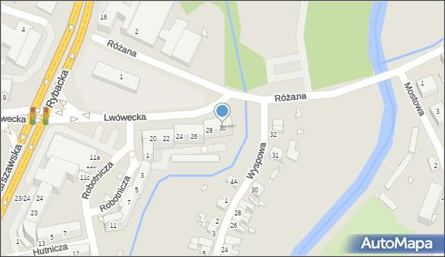 Lubań, Lwówecka, 30, mapa Lubań