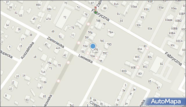 Marki, Lwowska, 53c, mapa Marki