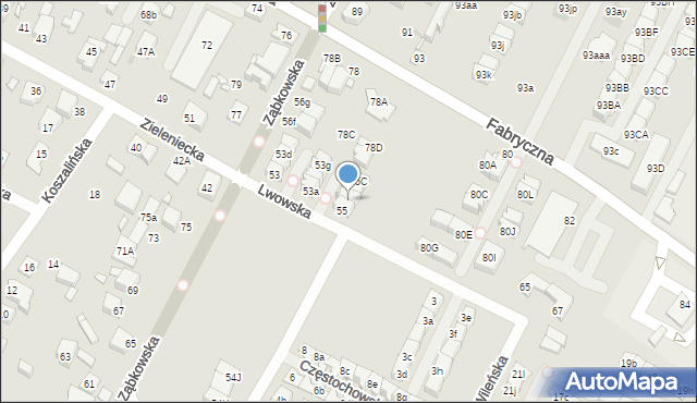 Marki, Lwowska, 55a, mapa Marki