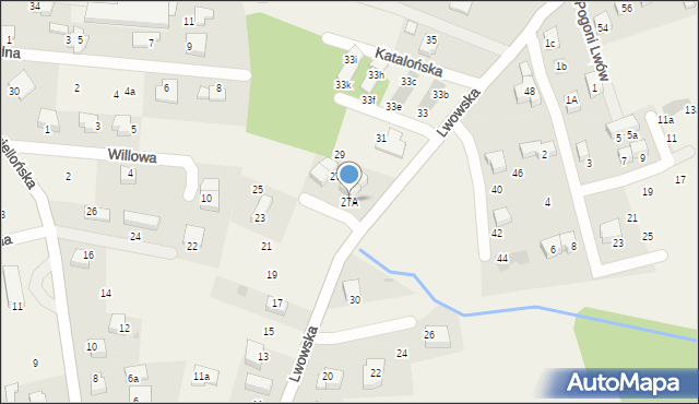 Ochojno, Lwowska, 27A, mapa Ochojno