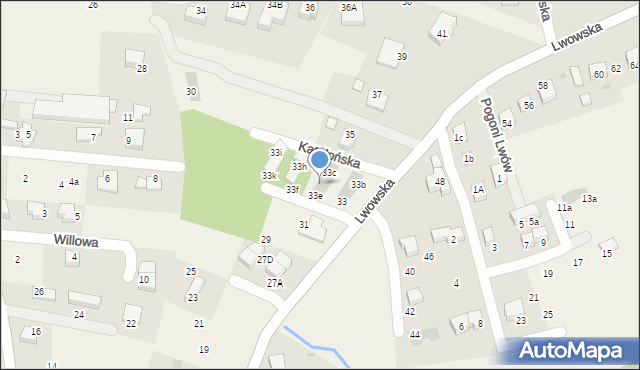 Ochojno, Lwowska, 33d, mapa Ochojno
