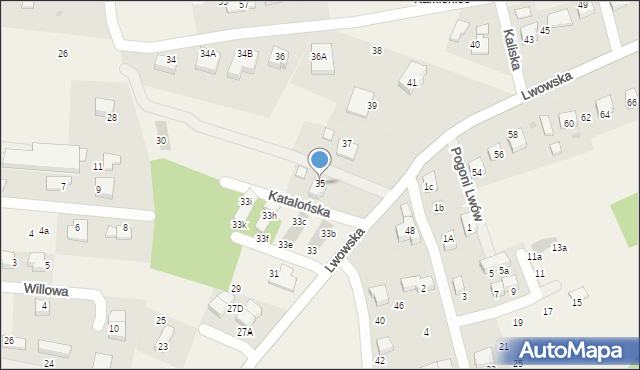 Ochojno, Lwowska, 35, mapa Ochojno