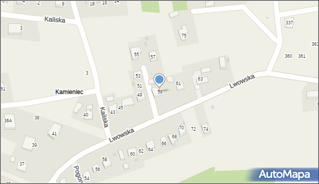 Ochojno, Lwowska, 59, mapa Ochojno