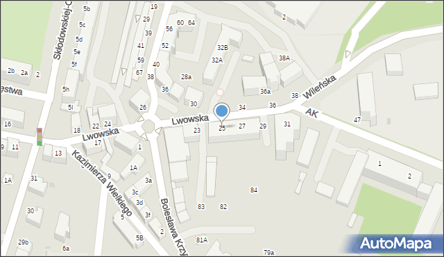 Oleśnica, Lwowska, 25, mapa Oleśnica