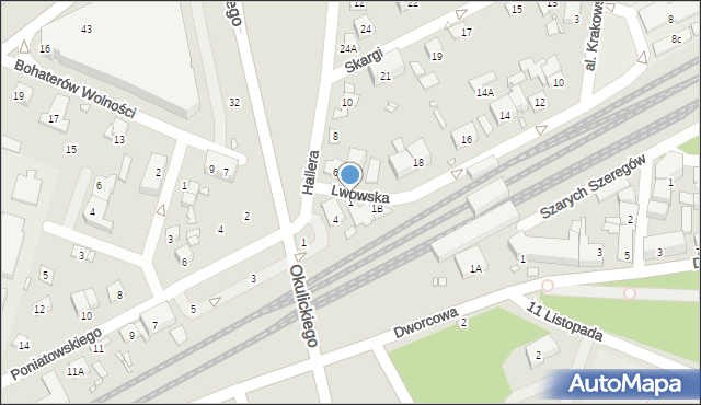 Piastów, Lwowska, 1, mapa Piastów