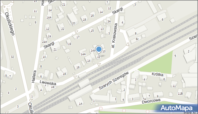 Piastów, Lwowska, 12, mapa Piastów