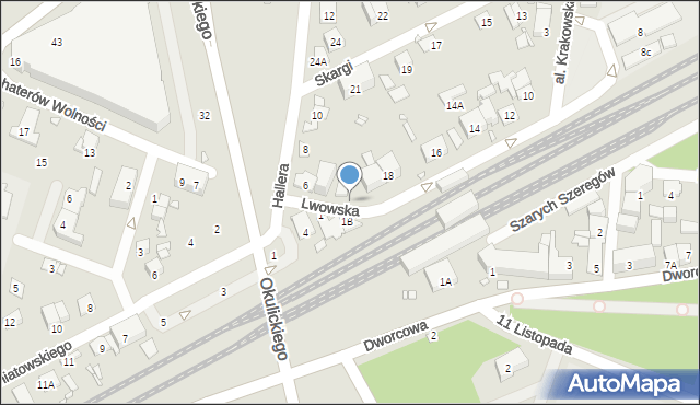 Piastów, Lwowska, 20a, mapa Piastów