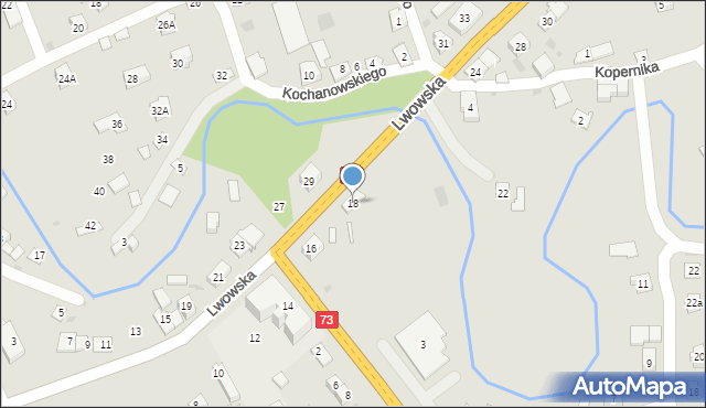 Pilzno, Lwowska, 18, mapa Pilzno