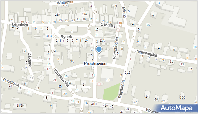 Prochowice, Lwowska, 6, mapa Prochowice