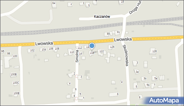 Przemyśl, Lwowska, 118, mapa Przemyśla