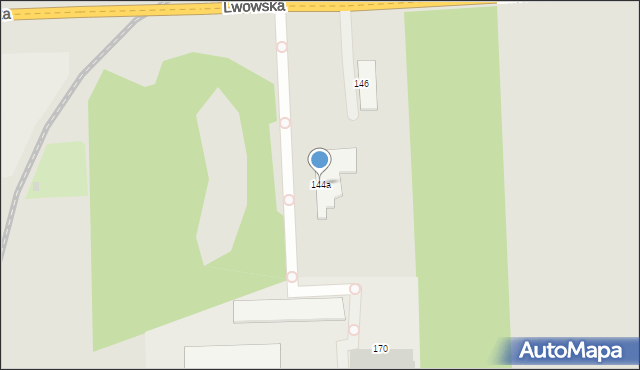 Przemyśl, Lwowska, 144a, mapa Przemyśla