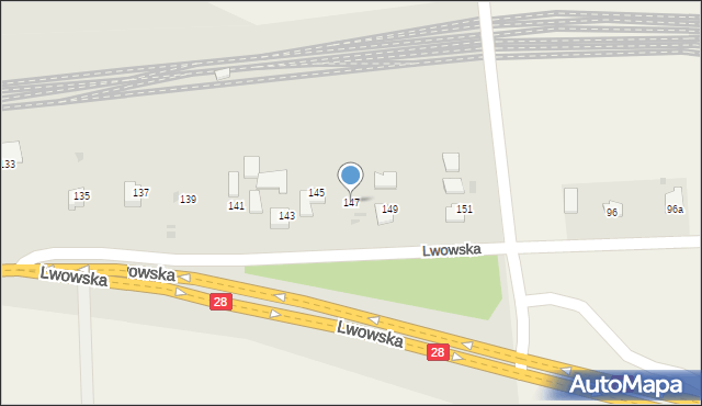 Przemyśl, Lwowska, 147, mapa Przemyśla