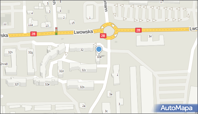 Przemyśl, Lwowska, 32a, mapa Przemyśla