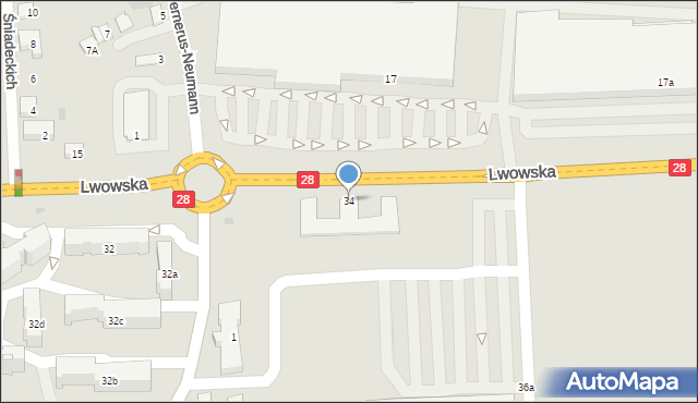 Przemyśl, Lwowska, 34, mapa Przemyśla