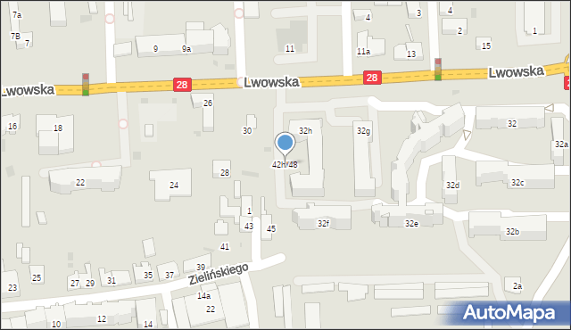 Przemyśl, Lwowska, 42h/48, mapa Przemyśla