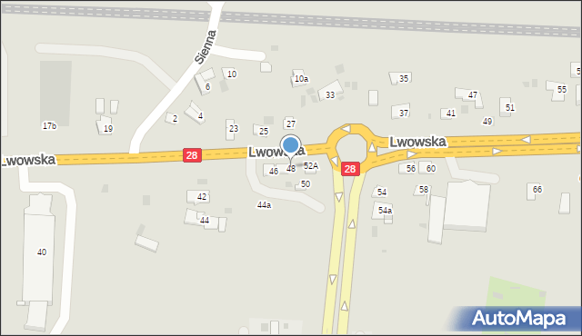 Przemyśl, Lwowska, 48, mapa Przemyśla