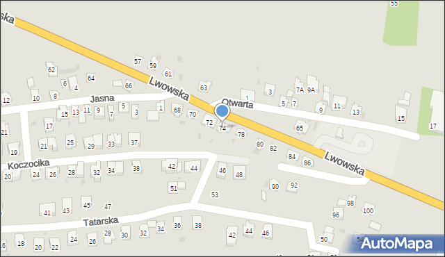 Przeworsk, Lwowska, 74, mapa Przeworsk