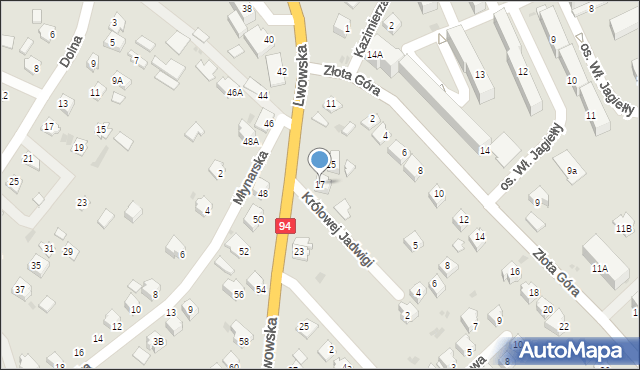Radymno, Lwowska, 17, mapa Radymno