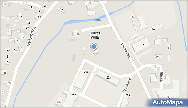 Radymno, Lwowska, 20, mapa Radymno