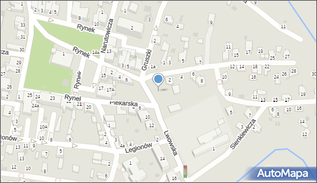 Radymno, Lwowska, 7b, mapa Radymno