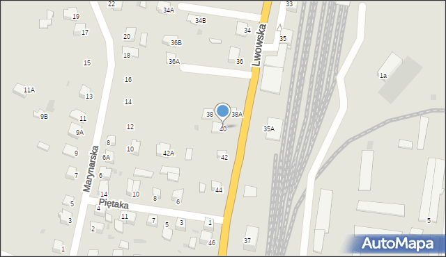 Sandomierz, Lwowska, 40, mapa Sandomierza