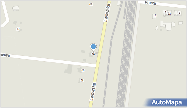 Sandomierz, Lwowska, 64, mapa Sandomierza