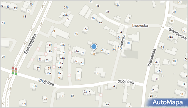 Szczecin, Lwowska, 8, mapa Szczecina