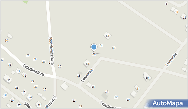 Szczytno, Lwowska, 66, mapa Szczytno