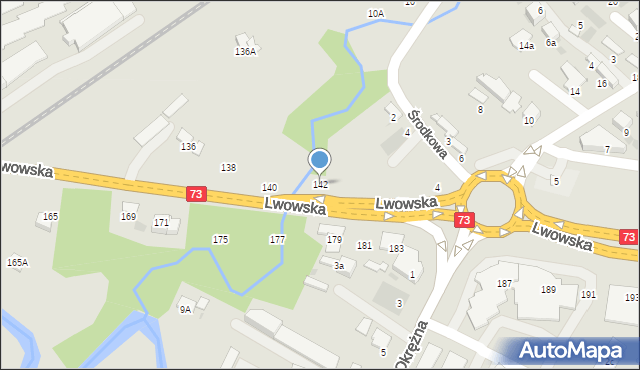 Tarnów, Lwowska, 142, mapa Tarnów