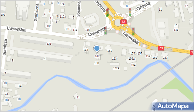 Tarnów, Lwowska, 147, mapa Tarnów