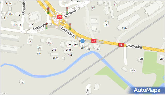 Tarnów, Lwowska, 159, mapa Tarnów