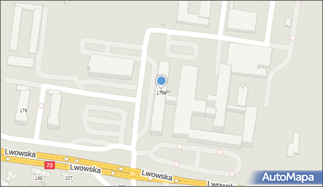 Tarnów, Lwowska, 178a, mapa Tarnów