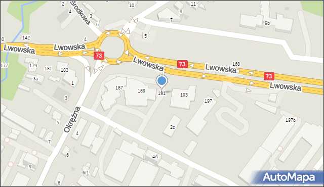 Tarnów, Lwowska, 191, mapa Tarnów