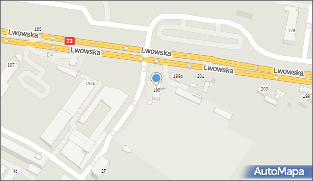 Tarnów, Lwowska, 195, mapa Tarnów