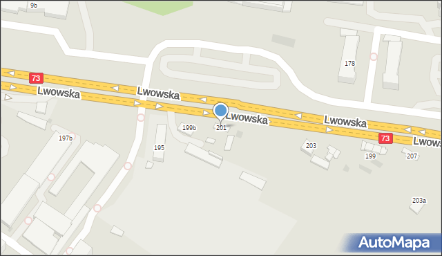 Tarnów, Lwowska, 201, mapa Tarnów