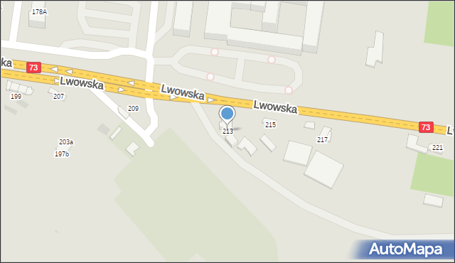 Tarnów, Lwowska, 213, mapa Tarnów