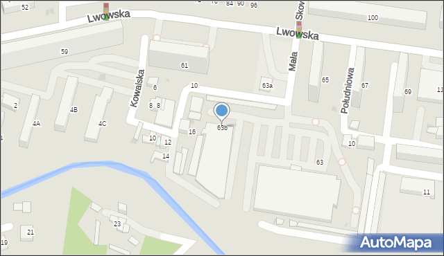 Tarnów, Lwowska, 63b, mapa Tarnów