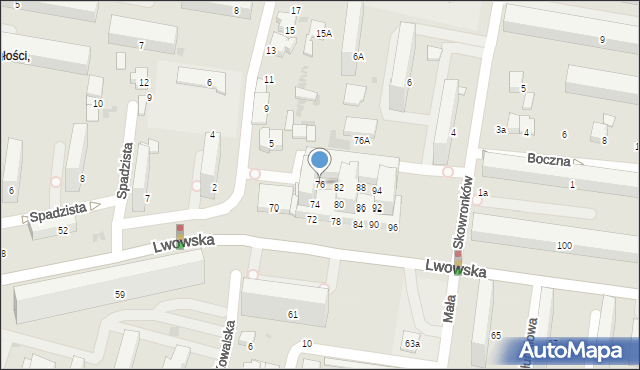 Tarnów, Lwowska, 76, mapa Tarnów