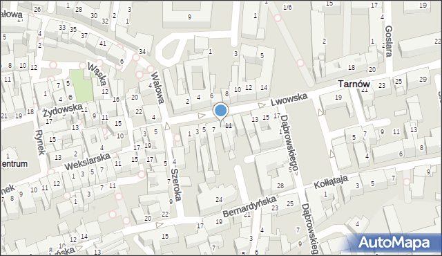 Tarnów, Lwowska, 9, mapa Tarnów